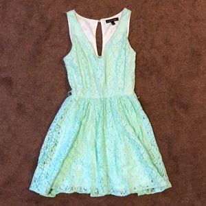 Aqua floral dress